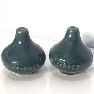 EXPO 67 Salt Pepper Canada Retro Pottery Vintage